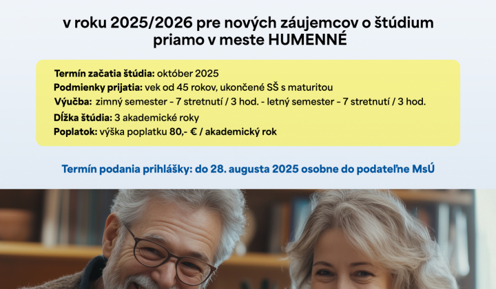 Fotka - Univerzita tretieho veku Humenné