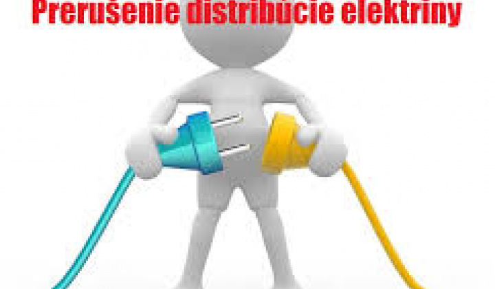Fotka - Oznámenie o prerušení distribúcie elektriny