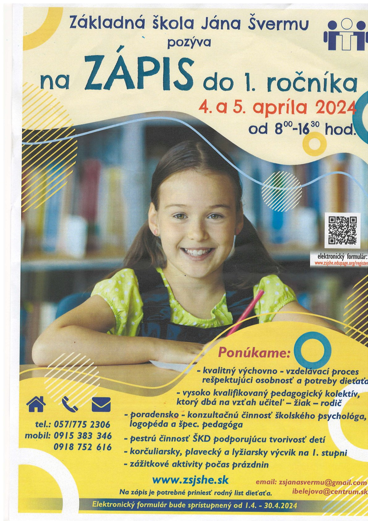 Fotka - Zápis do 1.ročníka - ZŠ Jána Švermu